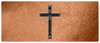 DNSEMP-L-510-BK-SH-CP Black Single Cross Shimmer Copper